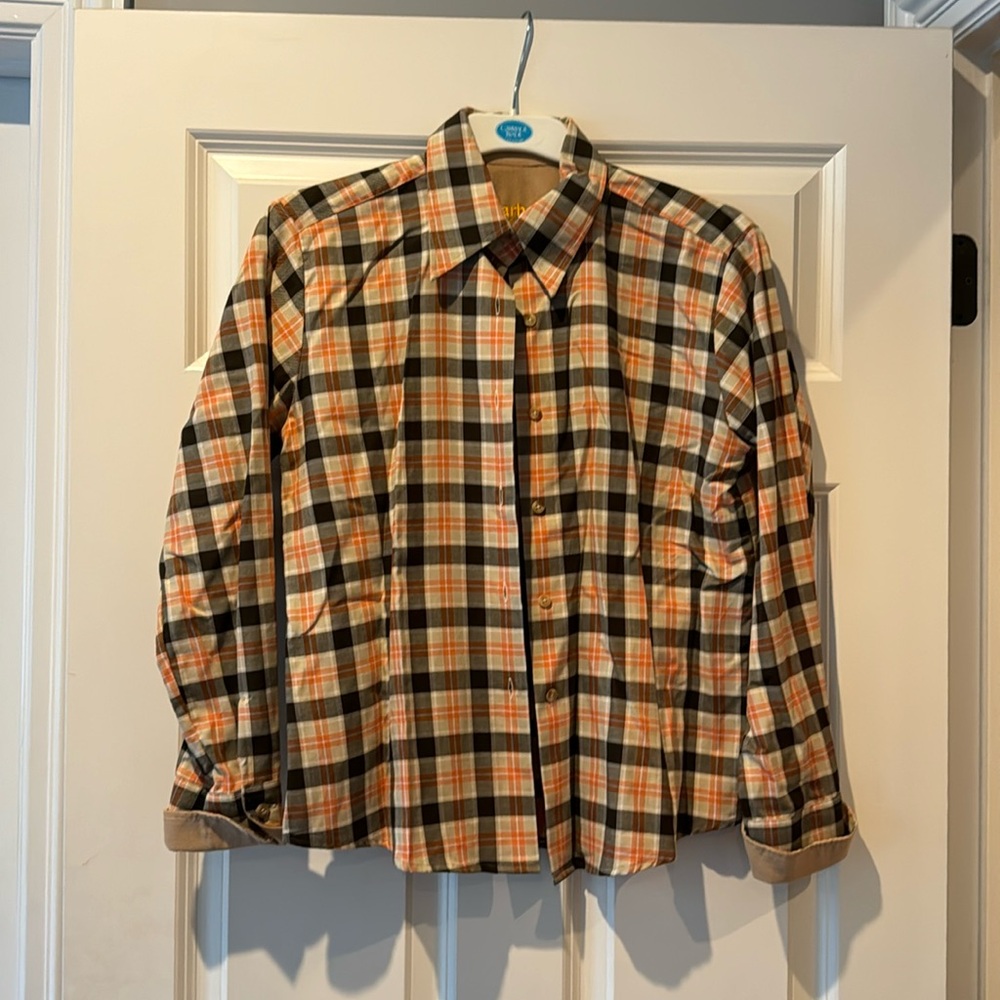 Barbour plaid button down shirt